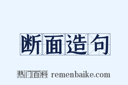 断面造句是什么意思的图片